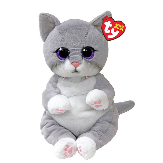 Plus ty 24cm beanie bellies pisicuta gri morgan , TY - Publisol.ro