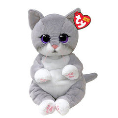 Plus ty 24cm beanie bellies pisicuta gri morgan , TY - Publisol.ro