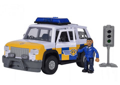 Pompierul sam masina de politie cu figurina malcom, Simba - Publisol.ro