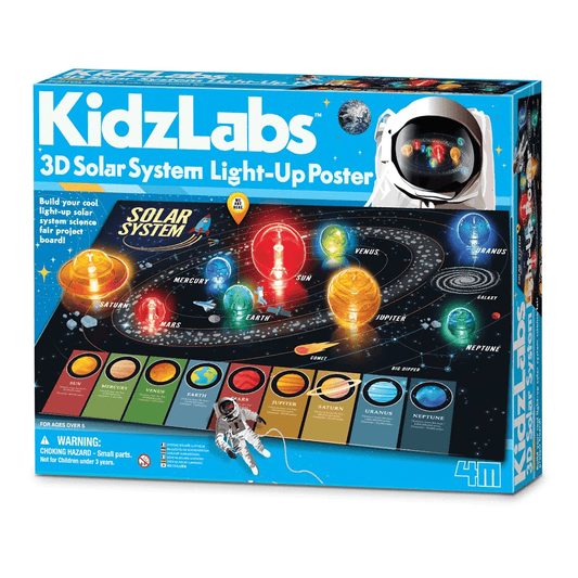 Poster Luminos 3D cu Sistemul Solar KidzLabs - 4M - Publisol.ro