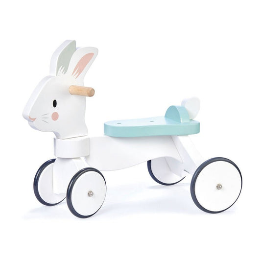 Premergator bicicleta pe 4 roti Iepuras, din lemn premium - Running Rabbit Ride on - Tender Leaf Toys - Publisol.ro