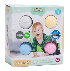 Primele mele mingi sportive - set de 4 - Gerardo Toys - Publisol.ro