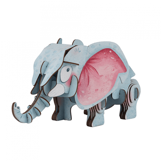 Puzzle 3D cu sunete - Elefant african, Build n Sound - mierEdu - Publisol.ro