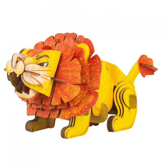 Puzzle 3D cu sunete - Leu, Build n Sound - mierEdu - Publisol.ro