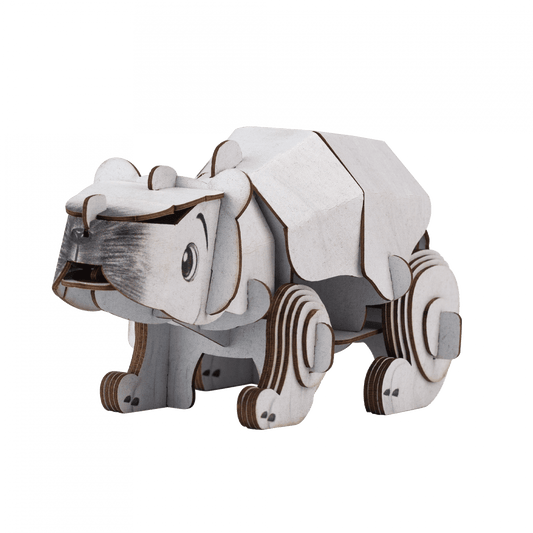 Puzzle 3D cu sunete - Urs polar, Build n Sound - mierEdu - Publisol.ro