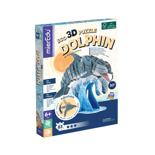 Puzzle 3D ECO - Delfin cu bot gros (deluxe) - mierEdu - Publisol.ro