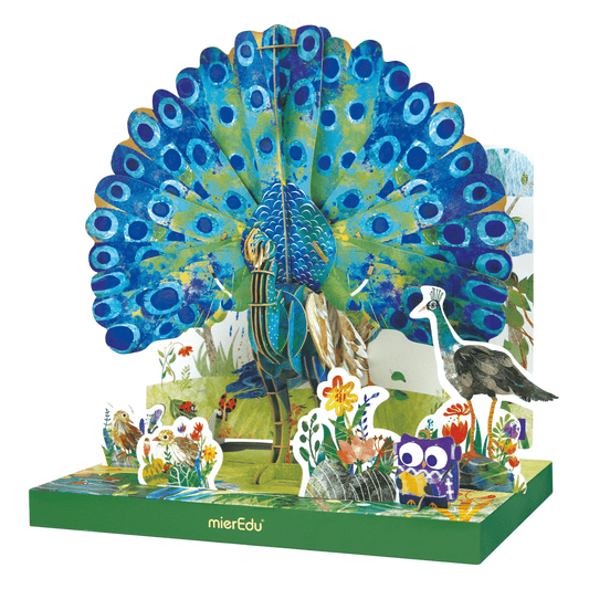 Puzzle 3D ECO - Paun (deluxe) - mierEdu - Publisol.ro
