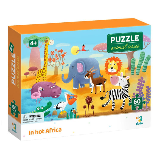 Puzzle 60 de piese, Animale din Africa, Dodo Toys - Publisol.ro