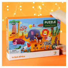 Puzzle 60 de piese, Animale din Africa, Dodo Toys - Publisol.ro