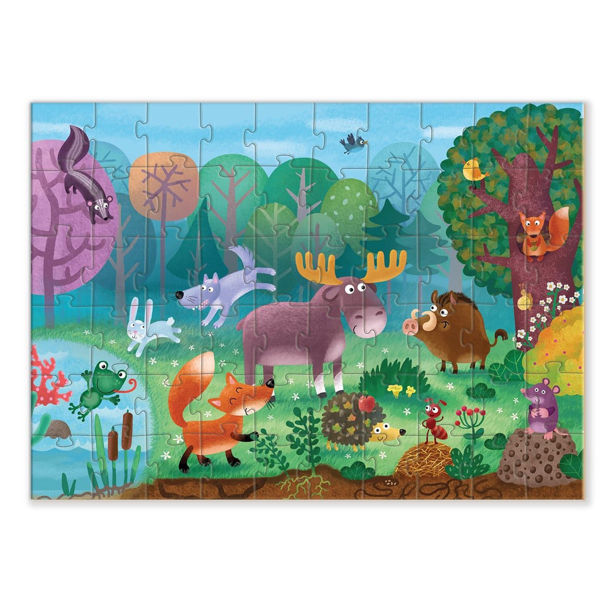 Puzzle 60 de piese, Animalele din Padurea Minunata, Dodo Toys - Publisol.ro