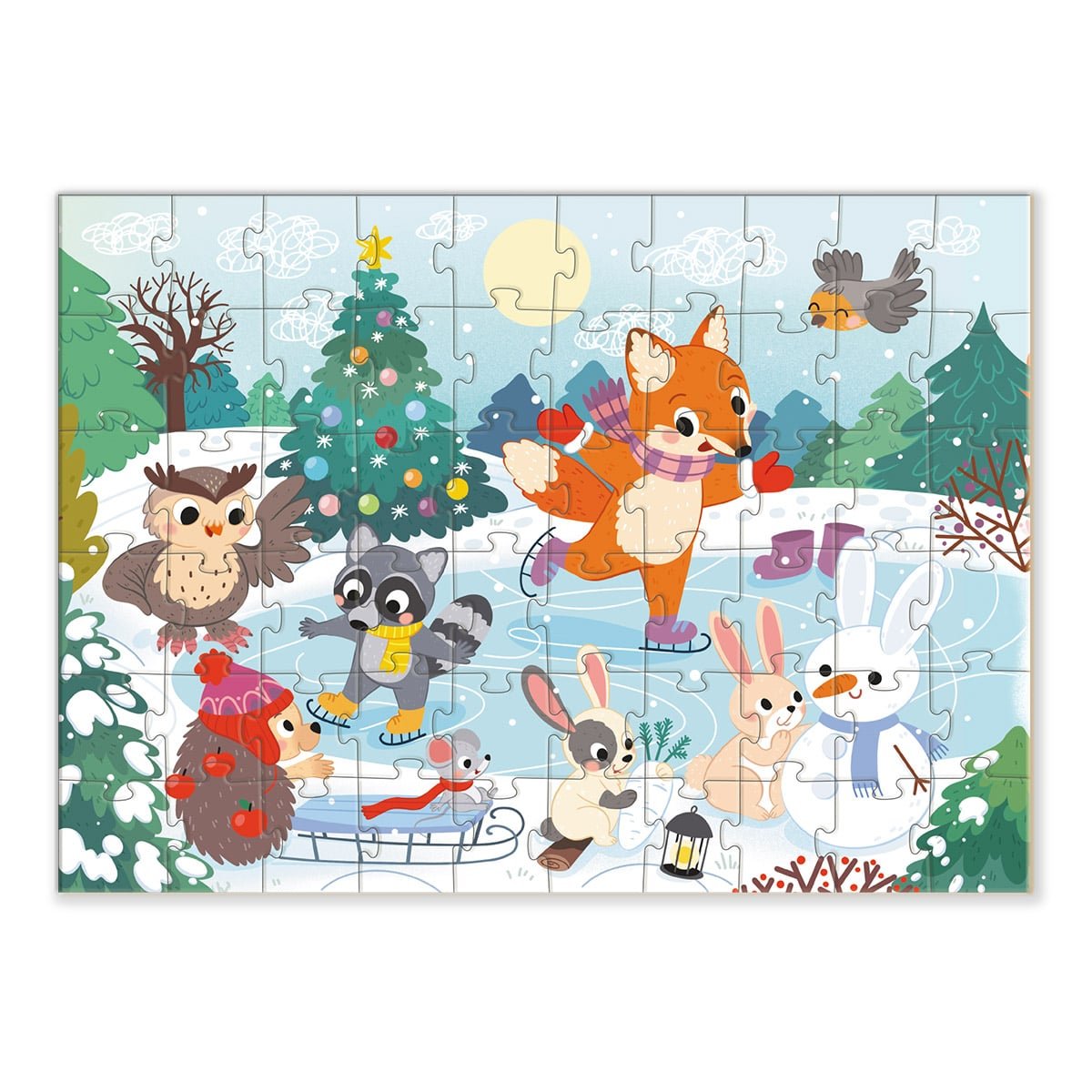 Puzzle 60 de piese, Iarna in padure, Dodo Toys - Publisol.ro