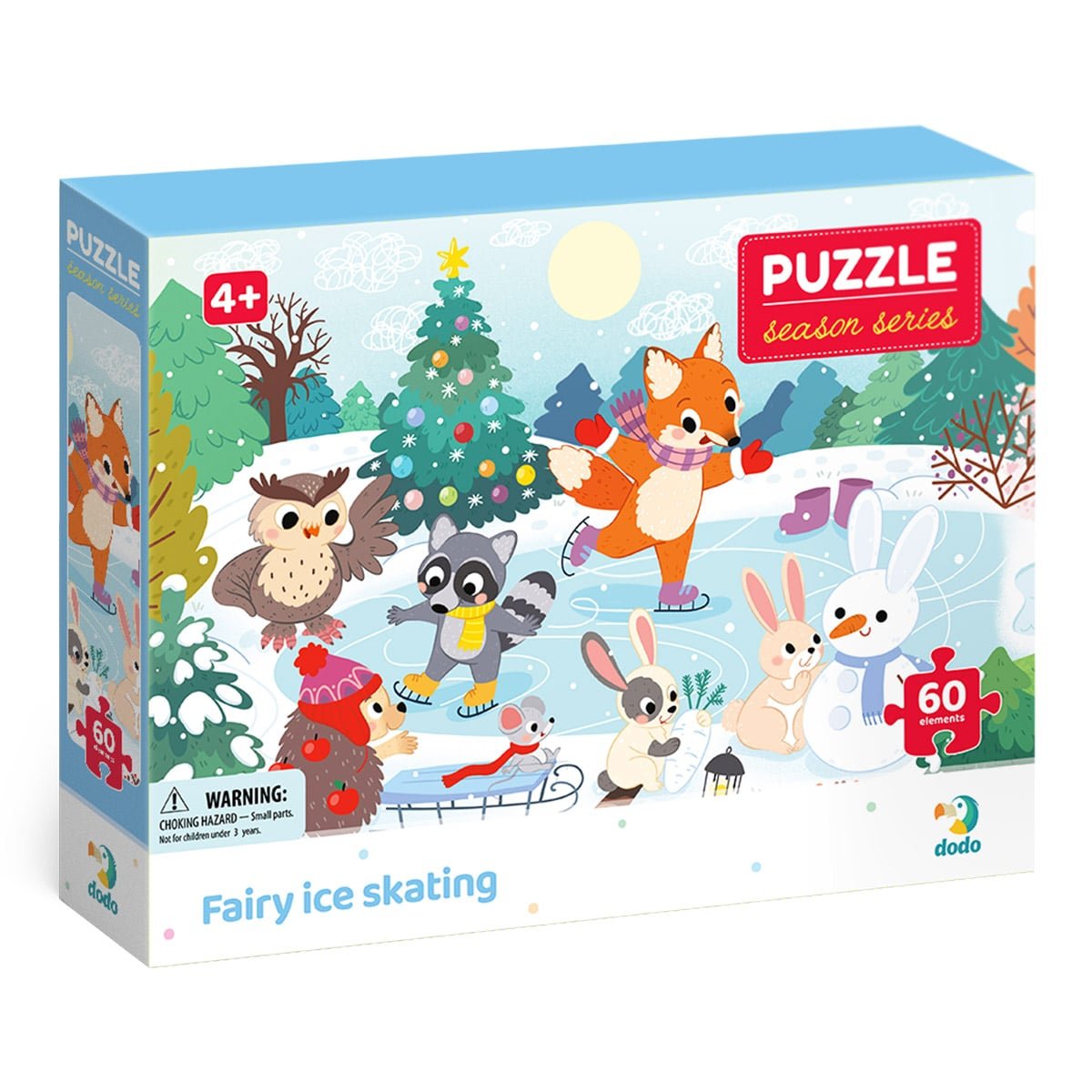 Puzzle 60 de piese, Iarna in padure, Dodo Toys - Publisol.ro