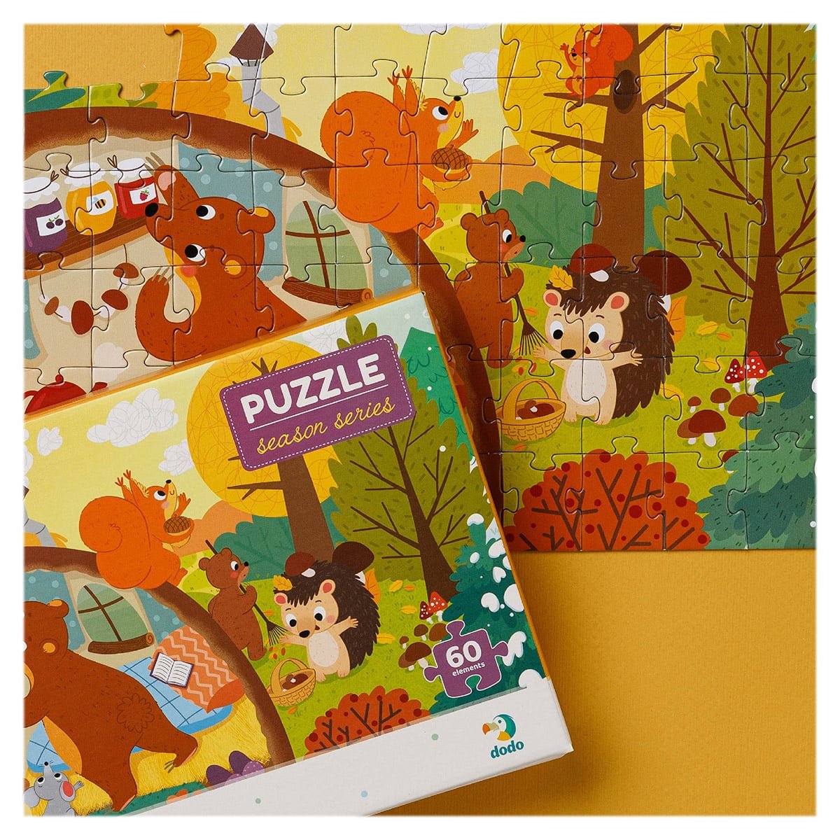 Puzzle 60 de piese, Recolta de toamna, Dodo Toys - Publisol.ro