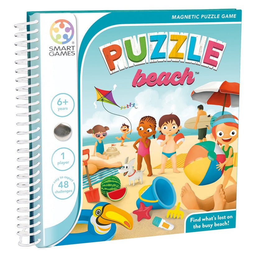 Puzzle Beach, joc de logica cu 48 de provocari, 6+ ani, editie internationala, Smart Games - Publisol.ro
