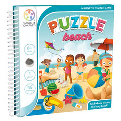 Puzzle Beach, joc de logica cu 48 de provocari, 6+ ani, editie internationala, Smart Games - Publisol.ro