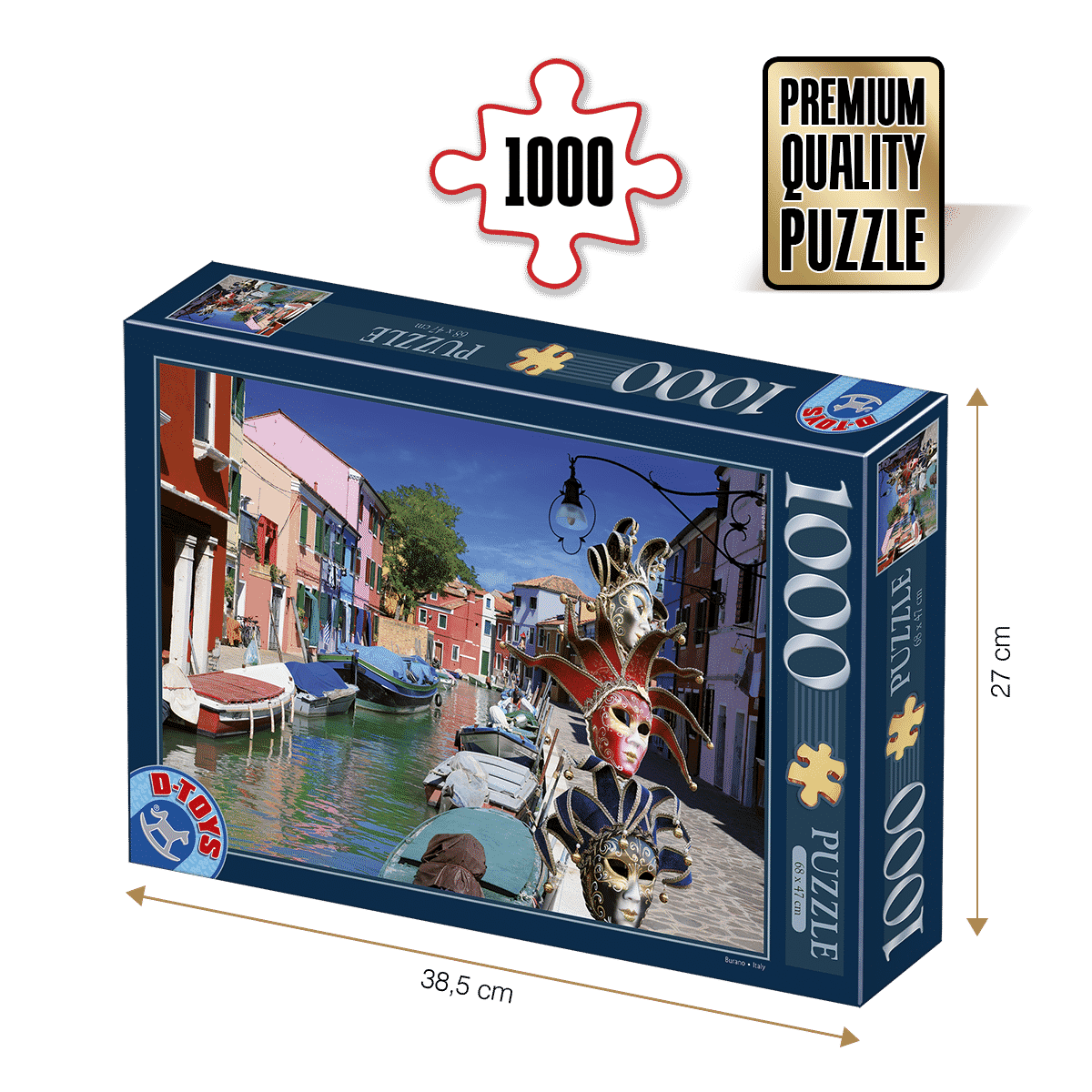 Puzzle Burano, Italia - Puzzle adulti 1000 piese - Peisaje de zi, D - Toys - Publisol.ro