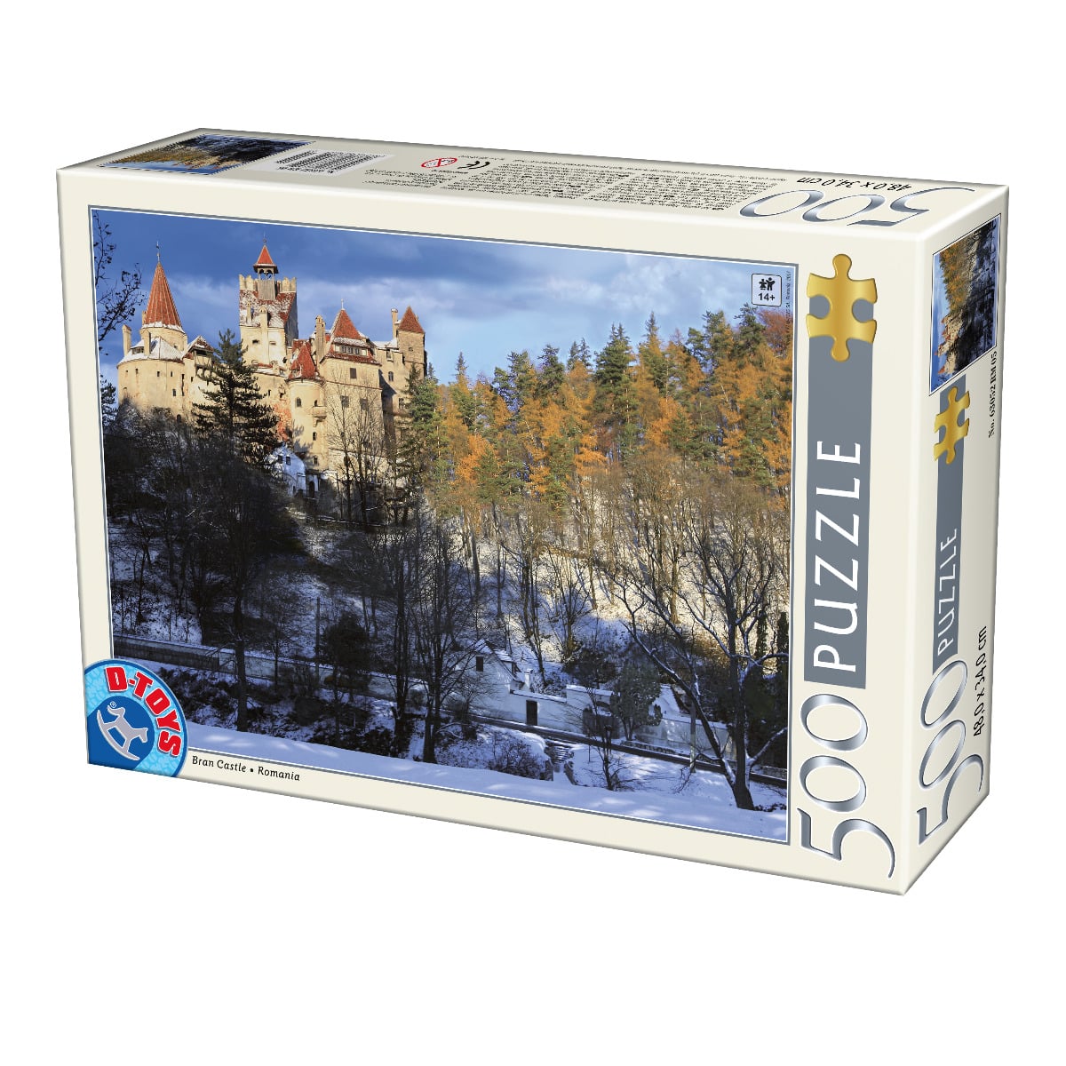 Puzzle Castelul Bran Iarna - Puzzle 500 piese, D - Toys - Publisol.ro