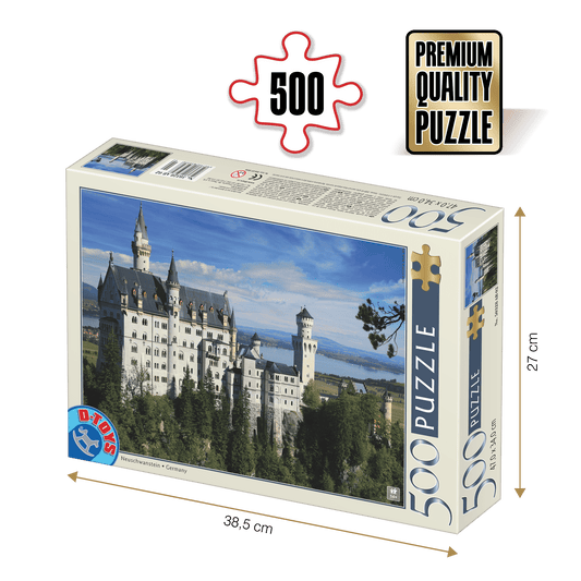 Puzzle Castelul Neuschwanstein - Puzzle 500 piese - Peisaje de zi, D - Toys - Publisol.ro