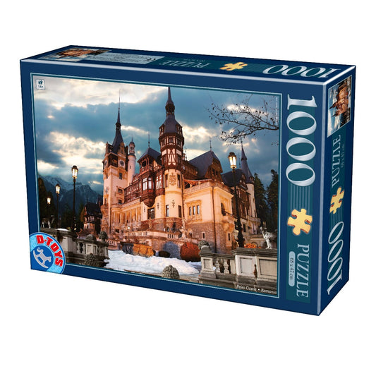 Puzzle Castelul Peles seara - Puzzle adulti 1000 piese - Imagini din Romania, D - Toys - Publisol.ro