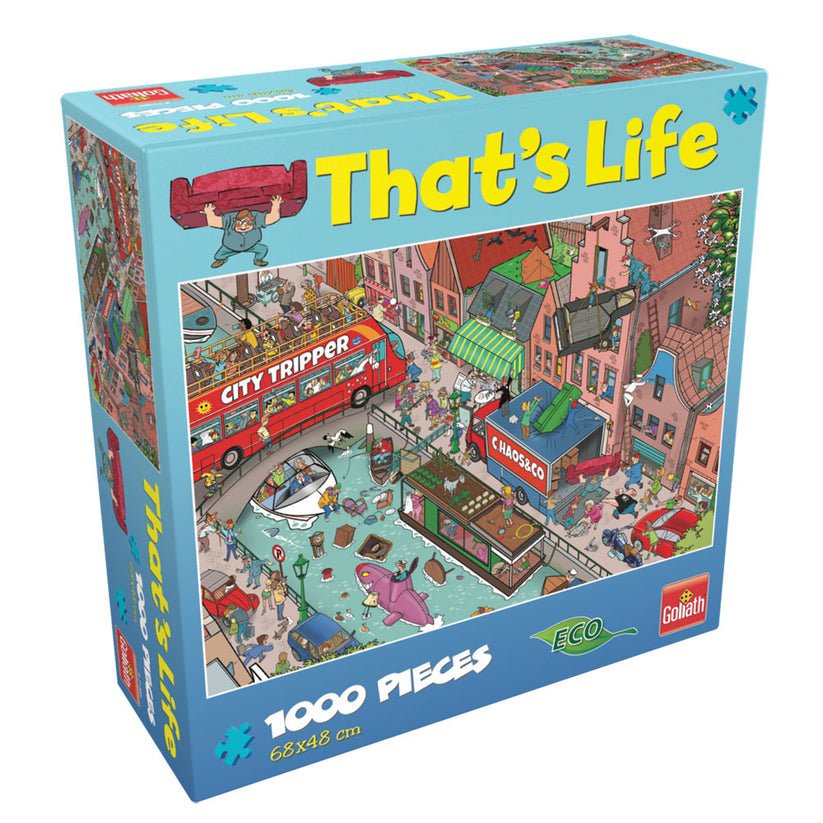 Puzzle Cauta si Gaseste - Mare haos in oras, 1000 piese, Editia II, Goliath - Publisol.ro