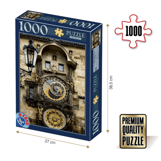 Puzzle Ceasul astronomic din Praga - Puzzle adulti 1000 piese - Locuri Celebre, D - Toys - Publisol.ro
