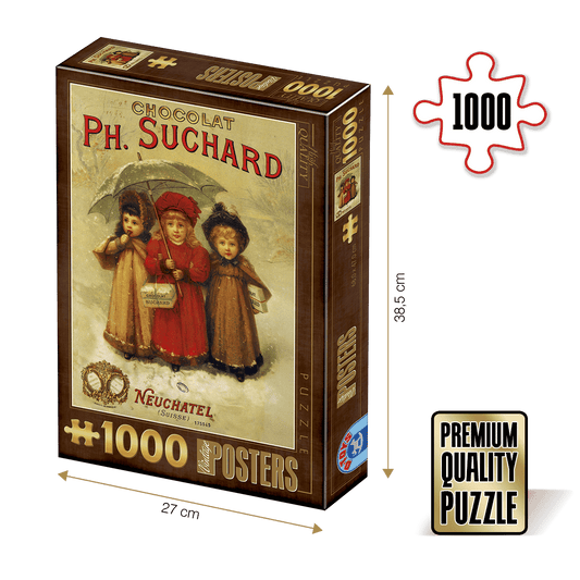 Puzzle Chocolat Ph. Suchard - Puzzle adulti 1000 piese - Vintage Posters, D - Toys - Publisol.ro