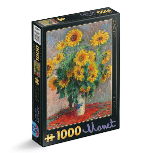 Puzzle Claude Monet - Puzzle adulti 1000 piese - Bouquet of Sunflowers, D - Toys - Publisol.ro