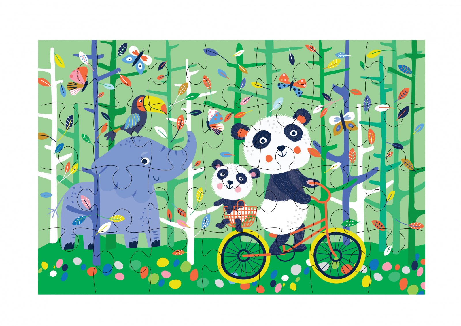 Puzzle cu 28 de piese - Panda - Avenir - Publisol.ro