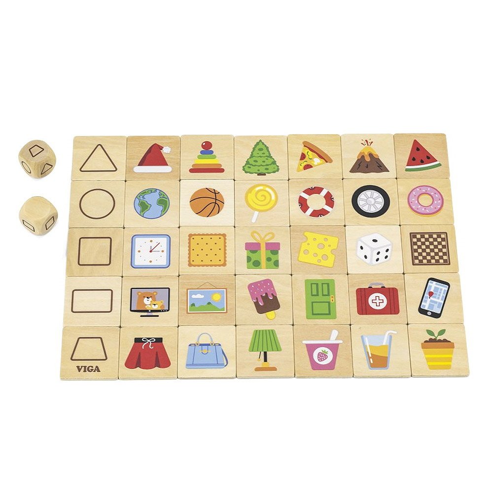 Puzzle de asociere din lemn, Invatam formele, Viga Toys - Publisol.ro