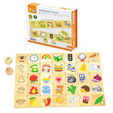 Puzzle de asociere din lemn, Invatam simturile, Viga Toys - Publisol.ro