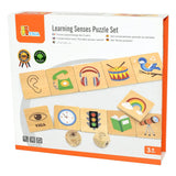 Puzzle de asociere din lemn, Invatam simturile, Viga Toys - Publisol.ro