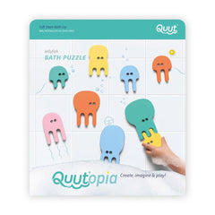 Puzzle de baie, set 10 piese, Meduze colorate, Quut Toys - Publisol.ro