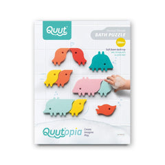 Puzzle de baie, set 10 piese, Parada animalelor, Quut Toys - Publisol.ro