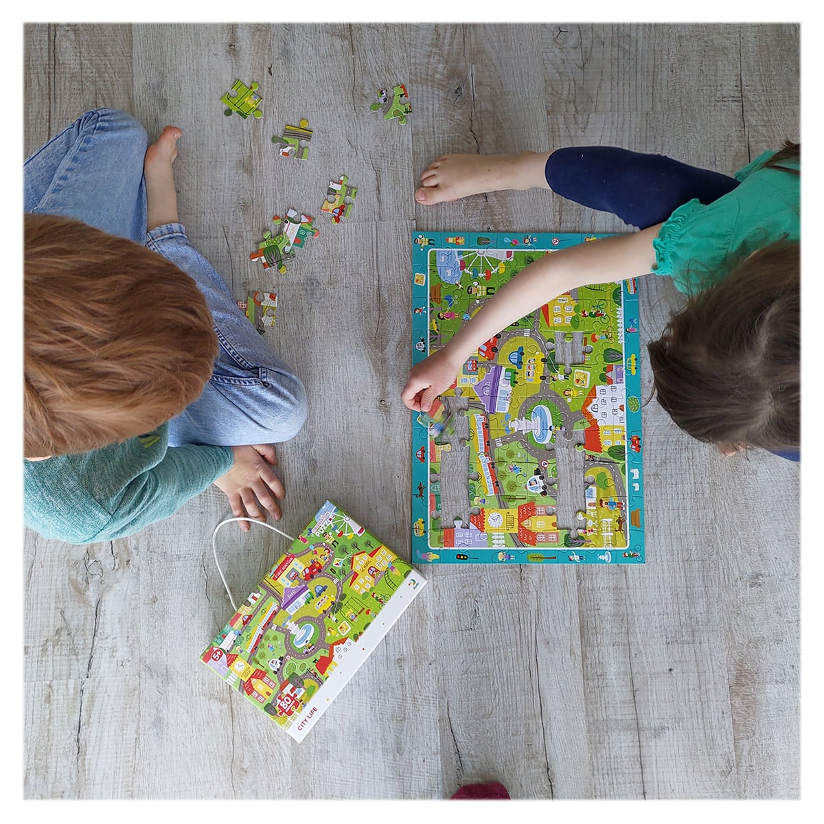 Puzzle de observare, City life, 80 piese, Dodo Toys - Publisol.ro