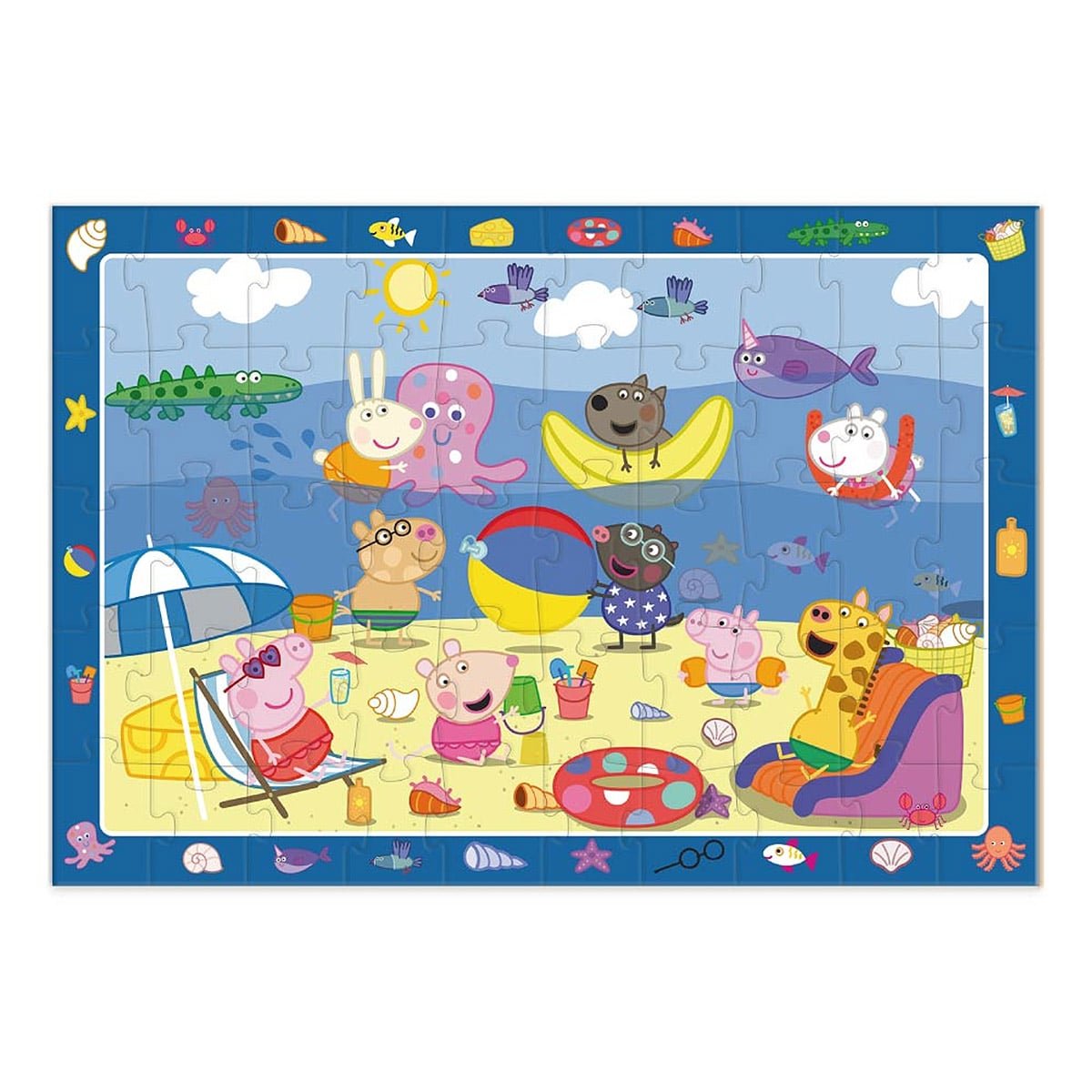 Puzzle de observare Peppa Pig, Vacanta de vara, 50 piese, Dodo Toys - Publisol.ro