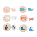 Puzzle de potrivire a formelor, Animale polare, BS Toys - Publisol.ro