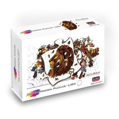 Puzzle din lemn multicolorat - Leu, 121 piese, Eureka! - Publisol.ro