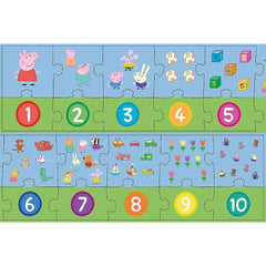 Puzzle educational 20 piese numere peppa pig, Trefl - Publisol.ro