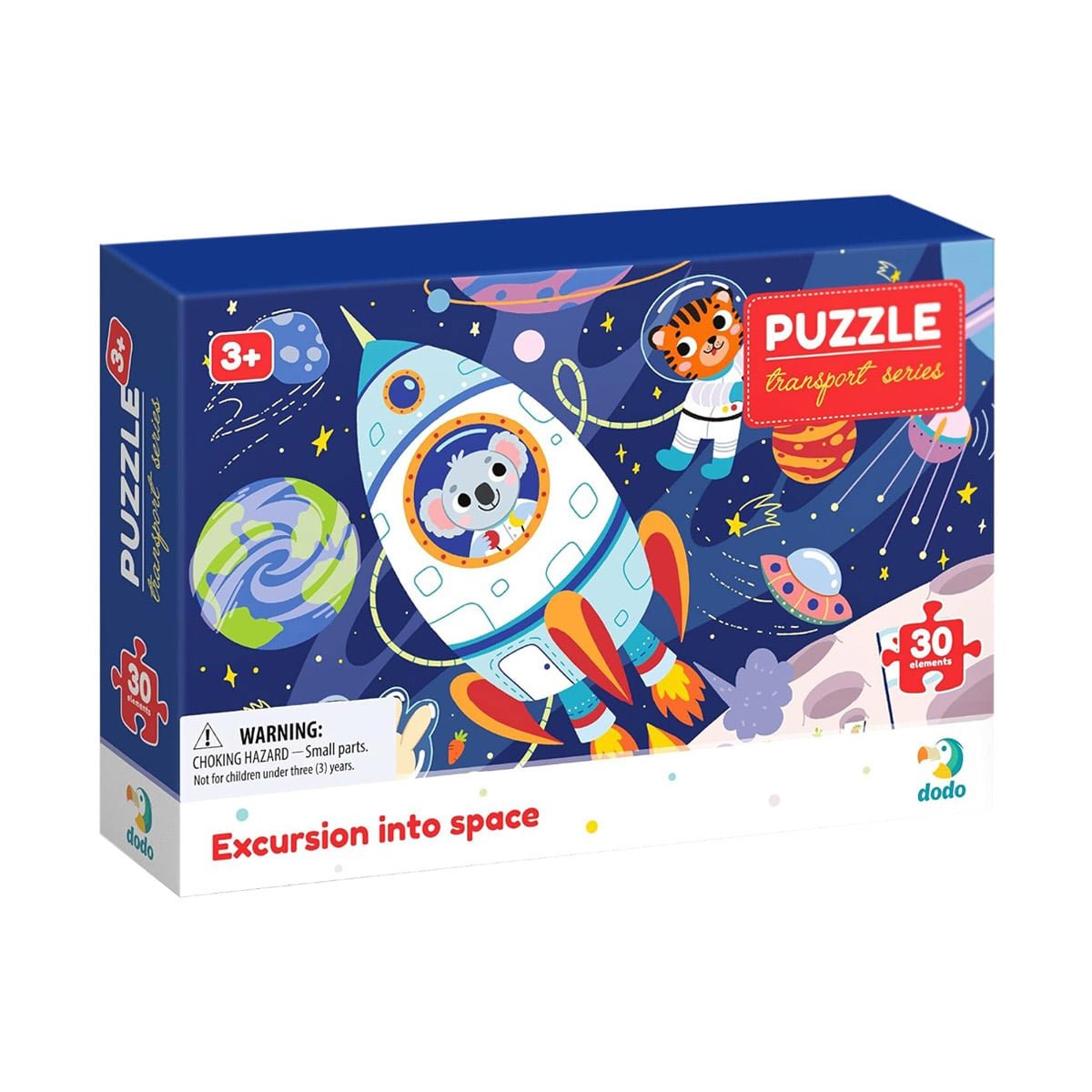 Puzzle educativ, Calatorie prin spatiu, 30 piese, Dodo Toys - Publisol.ro