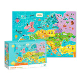 Puzzle Harta Europei, 100 piese, Dodo Toys - Publisol.ro