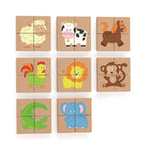 Puzzle magnetic din lemn, Animale, Viga Toys - Publisol.ro