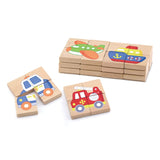 Puzzle magnetic din lemn, Mijloace de transport, Viga Toys - Publisol.ro