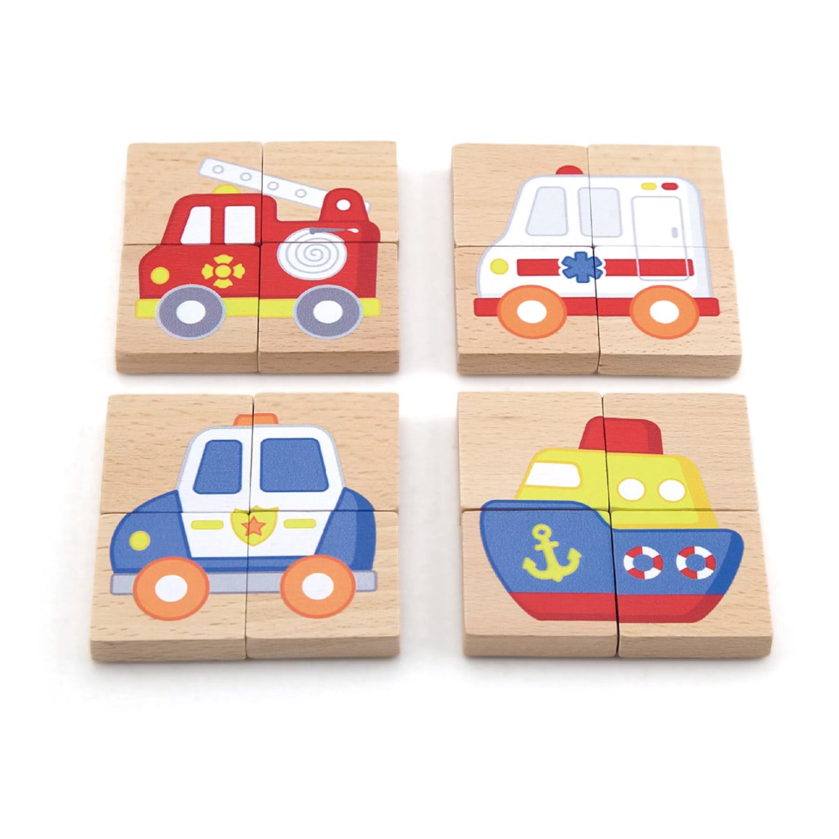 Puzzle magnetic din lemn, Mijloace de transport, Viga Toys - Publisol.ro