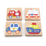 Puzzle magnetic din lemn, Mijloace de transport, Viga Toys - Publisol.ro