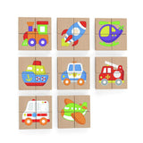 Puzzle magnetic din lemn, Mijloace de transport, Viga Toys - Publisol.ro