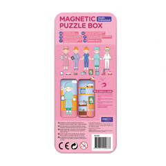 Puzzle magnetic in cutie metalica, joc de potrivire si asociere - Doctor - mierEdu
