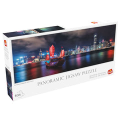 Puzzle Panoramic - Portul Victoria din Hong Kong, 504 piese, Goliath - Publisol.ro