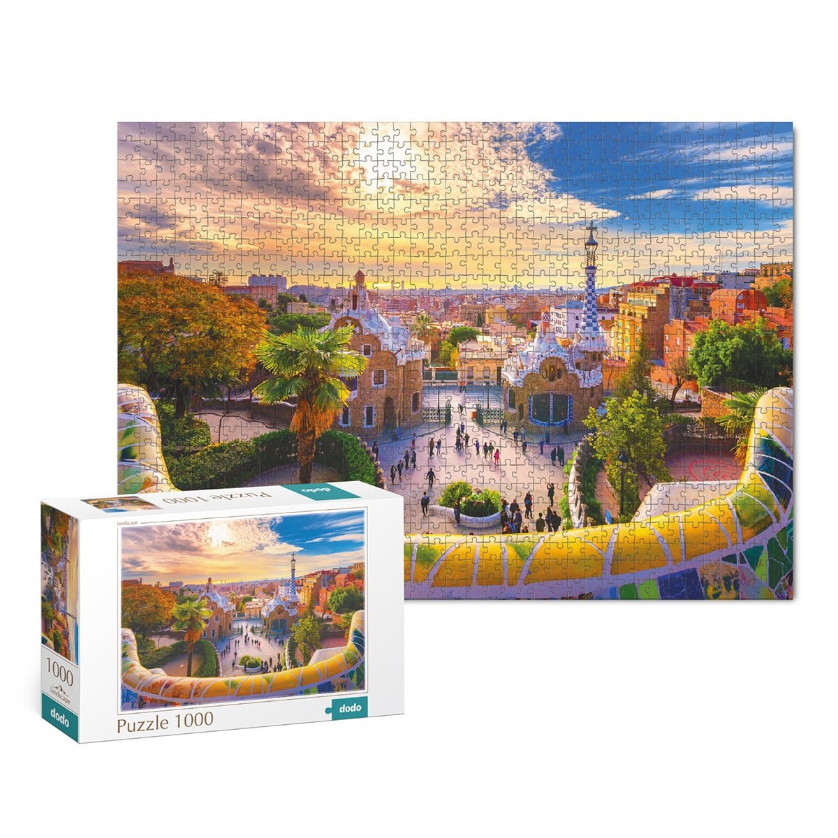 Puzzle Parcul Guell, Barcelona, 1000 piese, Dodo Toys - Publisol.ro