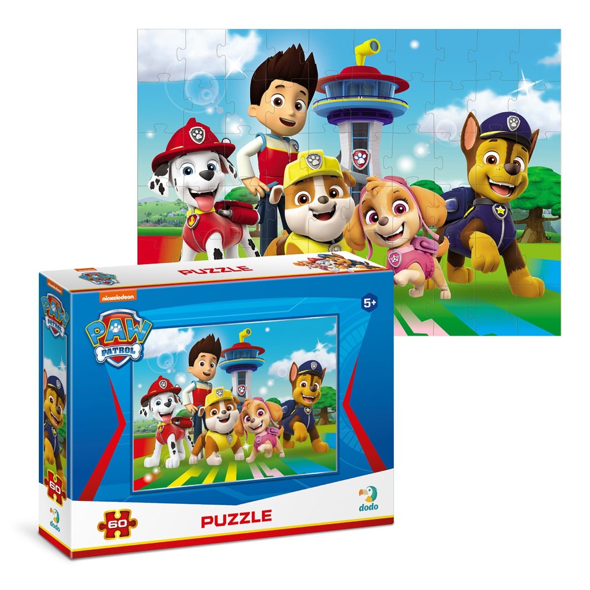 Puzzle Patrula catelusilor, Salvatori curajosi, 60 piese, Dodo Toys - Publisol.ro