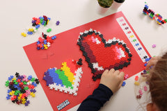 Puzzle pe numere Plus - Plus, 250 piese, Inimi - Plus Plus - Publisol.ro